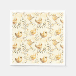 Servilleta De Papel Vintage Watercolor Bebé Chicas y Primavera Floral