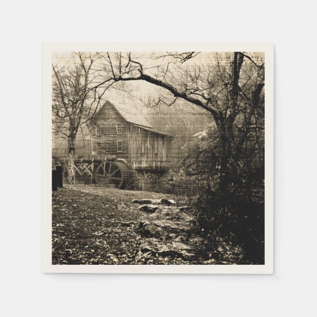 Servilleta De Papel Vintage Waterwheel (Anverso)