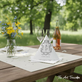 Servilleta De Papel Vintage White Elegant Floral