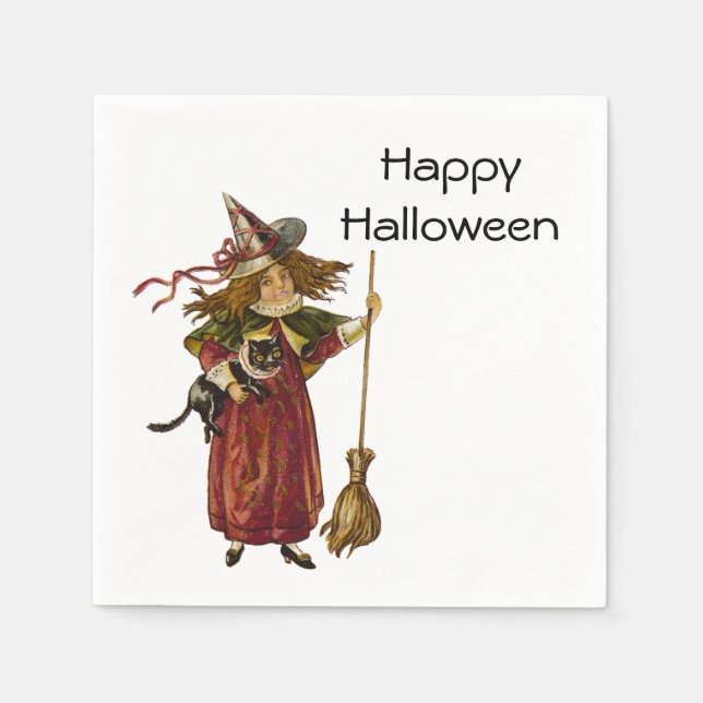 Servilleta De Papel Vintage Witch (Anverso)