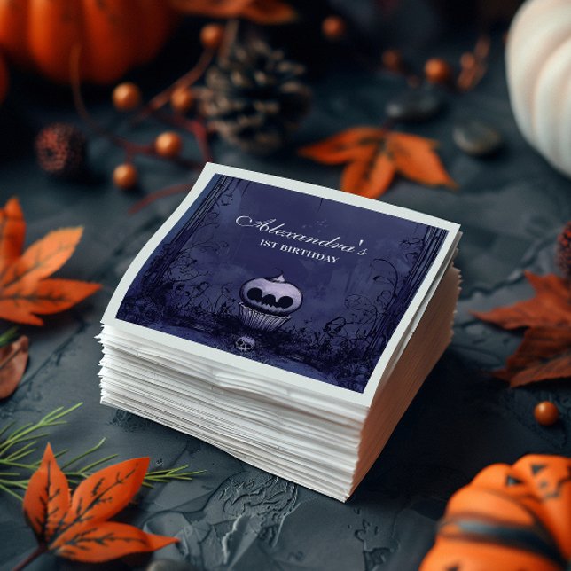 Servilleta De Papel Violet Gothic Spooky ONE Cumpleaños (Subido por el creador)