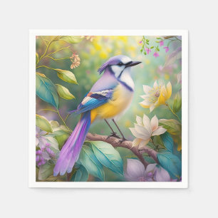 Servilleta De Papel Violet Tufted Jay Fantasy Bird