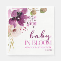 Violeta Morada Bebé Floral En Bloom Baby Shower