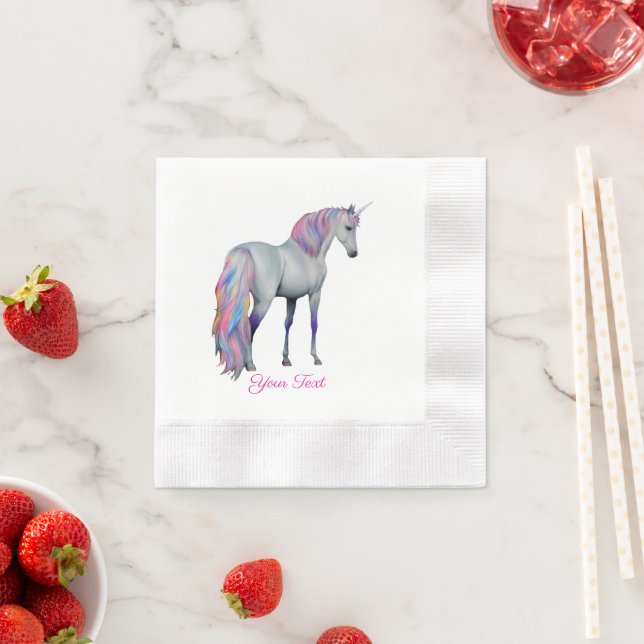 Servilleta De Papel Violetta- Einhorn, stehend -  (In situ)