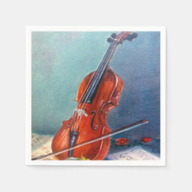 Servilleta De Papel Violín/Violin (Anverso)