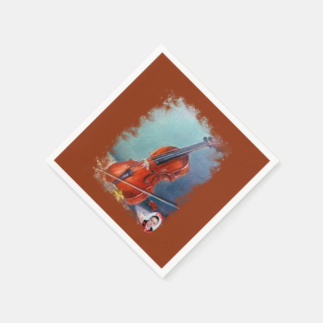 Servilleta De Papel Violín/Violín (Borde)