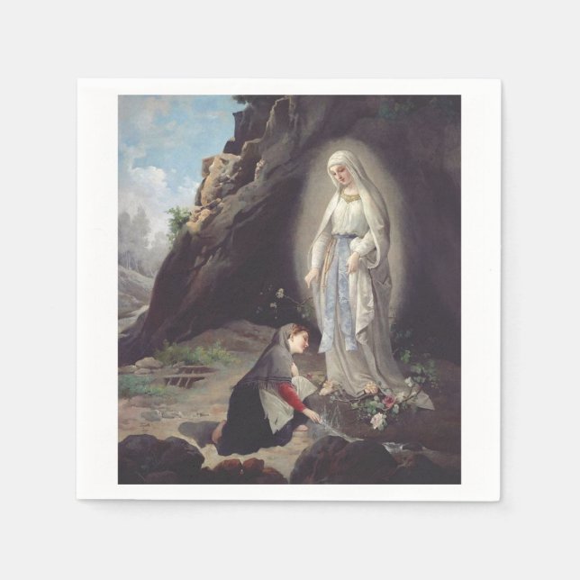 Servilleta De Papel Virgen María de Lourdes (Anverso)