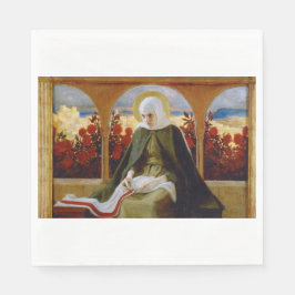 Servilleta De Papel Virgen María en el Jardín Rosa (Albert Edelfelt)