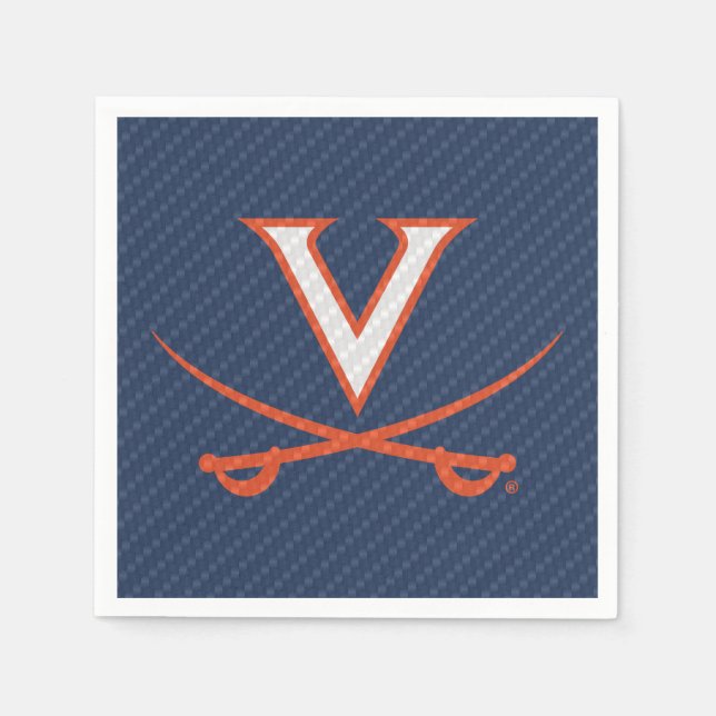 Servilleta De Papel Virginia Cavaliers Carbon Fiber (Anverso)