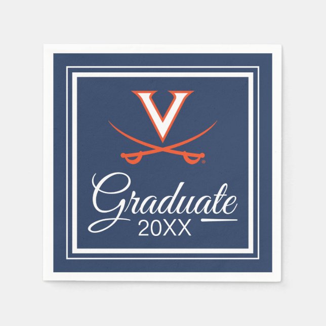 Servilleta De Papel Virginia Cavaliers | Graduación (Anverso)