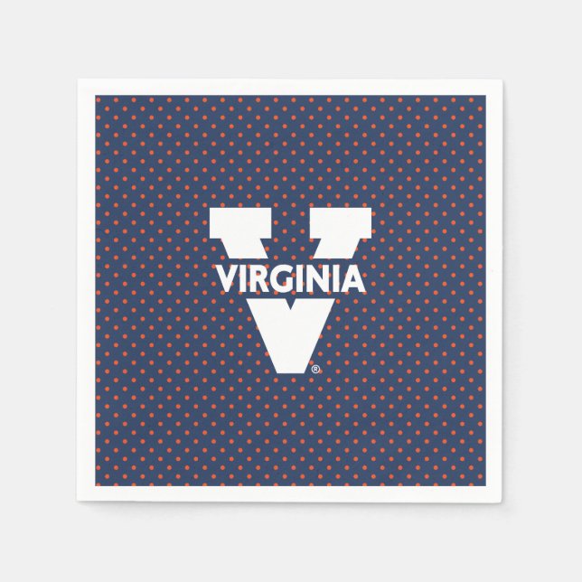 Servilleta De Papel Virginia Cavaliers Polka Dots (Anverso)