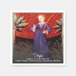 Servilleta De Papel Virgo la fiesta de cumpleaños del Rótulo Virgin Zo