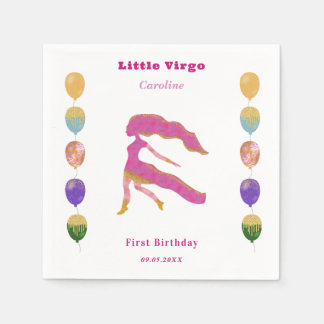 Servilleta De Papel Virgo Zodiac 1st Birthday Balloons & Artistic