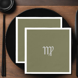 Servilleta De Papel Virgo Zodiac - Olivo