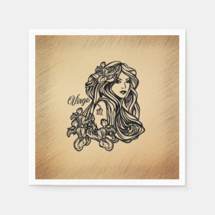 Servilleta De Papel Virgo Zodiaco con Aspecto Antiguo