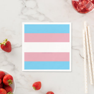 Servilleta De Papel Visibilidad de la bandera del orgullo transgénero