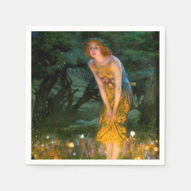 Servilleta De Papel Víspera de San Juan Edward Robert Hughes (Anverso)
