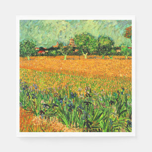 Servilleta De Papel Vista de Arles con Iris en primer plano,