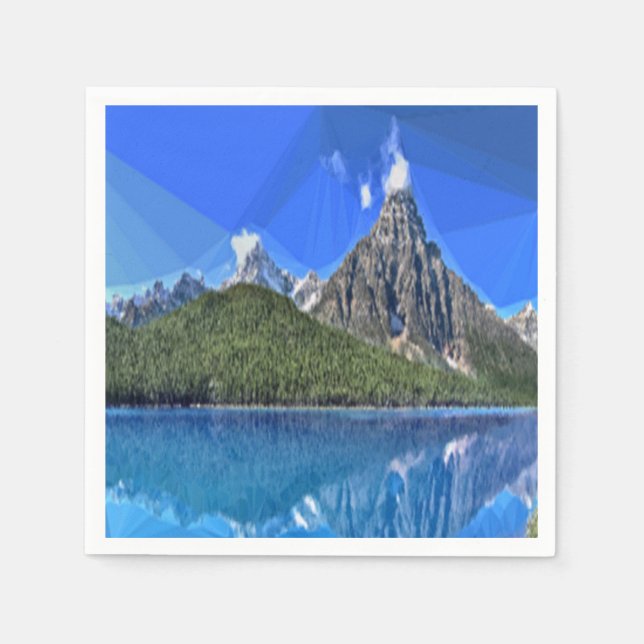 Servilleta De Papel Vista de montaña en Canadá (Anverso)