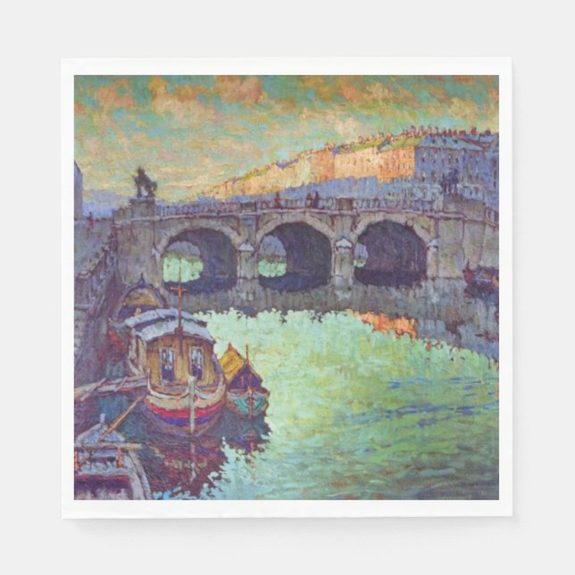 Servilleta De Papel Vista de San Petersburgo (ciudad rusa) (Anverso)