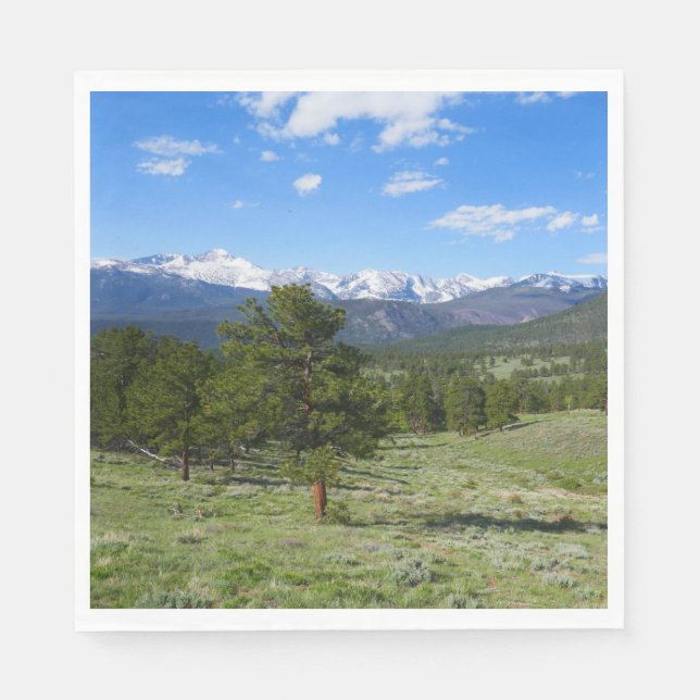 Servilleta De Papel Vista panorámica de Rocky Mountain (Anverso)