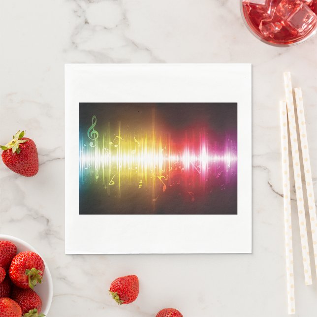 Servilleta De Papel Visualizador de audio vibrante de ondas sonoras de (Subido por el creador)