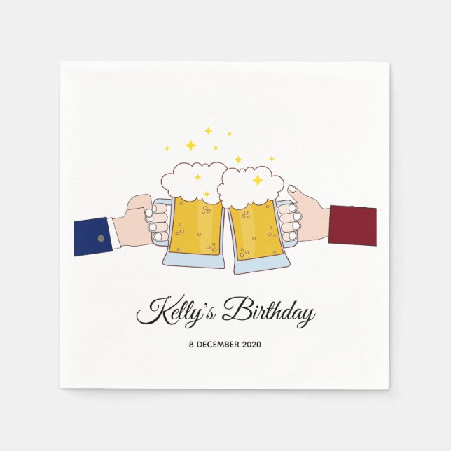 Servilleta De Papel vítores, cervezas (Anverso)