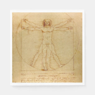 Servilleta De Papel Vitruista de Leonardo Da Vinci