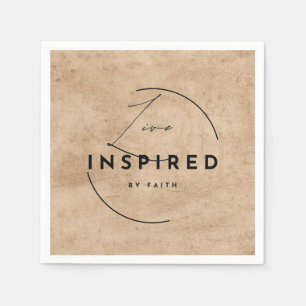 Servilleta De Papel Vive Inspirado por la Fe Minimalista Cristiano