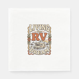 Servilleta De Papel Viviendo el sueño de la RV Diseño de camiseta de c