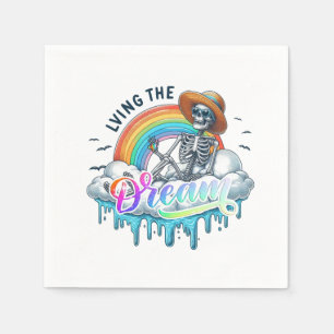 Servilleta De Papel Viviendo el sueño - Skeleton