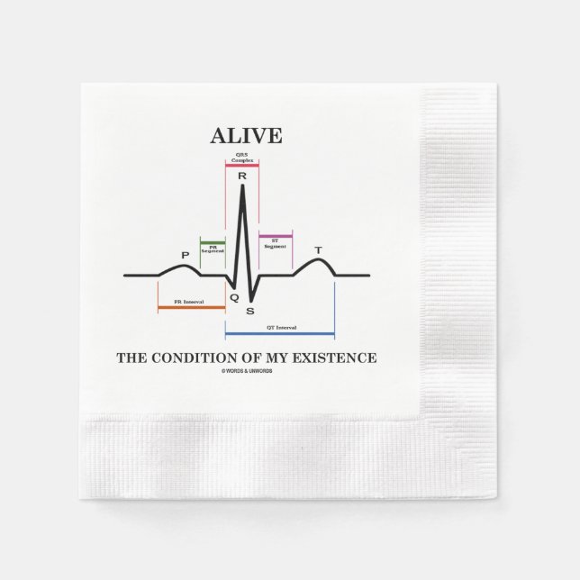 Servilleta De Papel Vivo La Condición De Mi Existencia Ritmo Sinusal (Anverso)