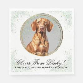 Servilleta De Papel Vizsla Boda Napkins Con Foto De Perros