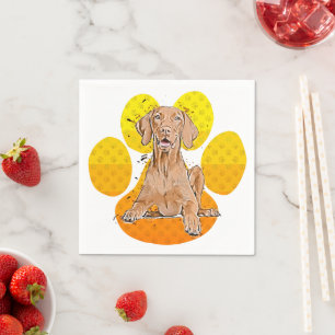 Servilleta De Papel Vizsla en Pata Dibujo Animado