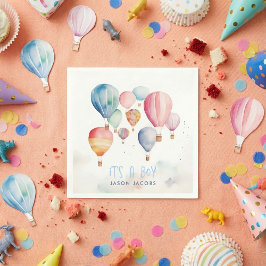 Servilleta De Papel Volar globos de aire caliente es un papel de niño