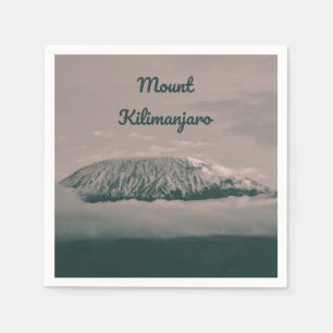 Servilleta De Papel Volcán de nieve Monte Kilimanjaro en Tanzania Áf