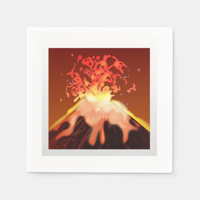 Servilleta De Papel Volcán - Emoji (Anverso)