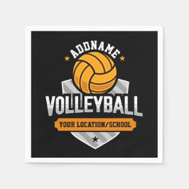 Servilleta De Papel Voleibol ADD TEXTO Escuela Varsity Team Player