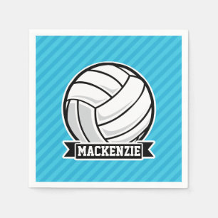 Servilleta De Papel Voleibol; franjas azules del cielo