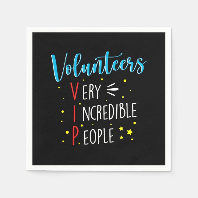 Servilleta De Papel Voluntarios VIP Voluntarios Voluntarios Voluntario (Anverso)