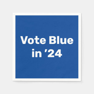 Servilleta De Papel Vota azul en las servilletas de 2024