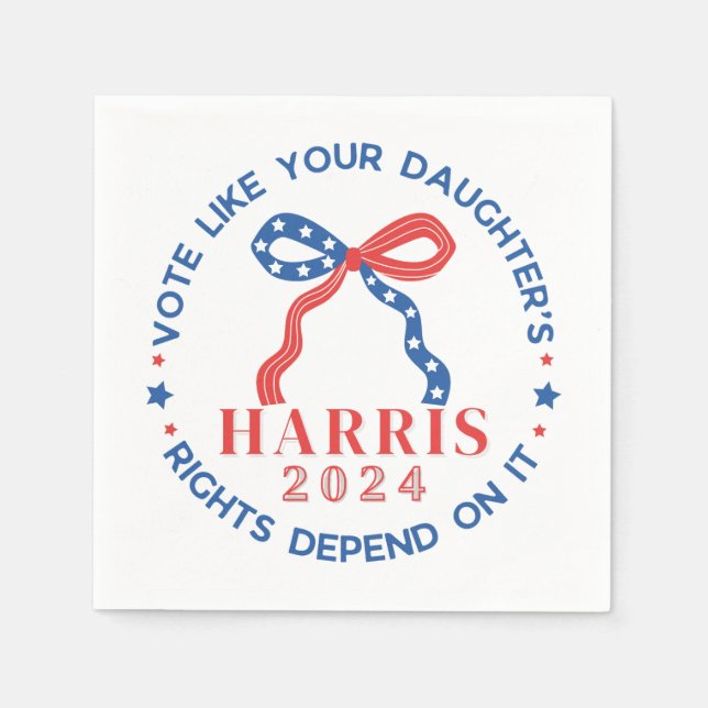 Servilleta De Papel Vota como si los derechos de tu hija dependieran d (Anverso)