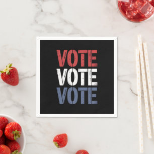Servilleta De Papel Votación Política Electoral Inscripción de Votante