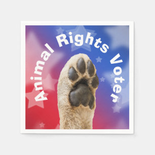 Servilleta De Papel Votante por los derechos de los animales