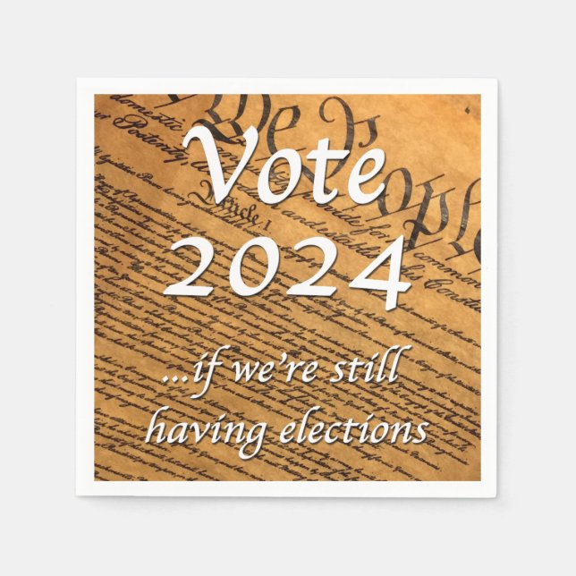 Servilleta De Papel Votar 2024 si seguimos teniendo elecciones (Anverso)