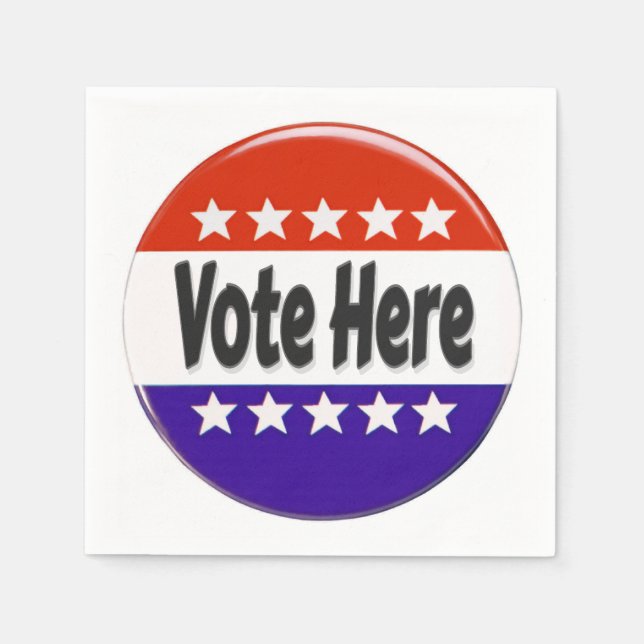 Servilleta De Papel Votar aquí (Anverso)