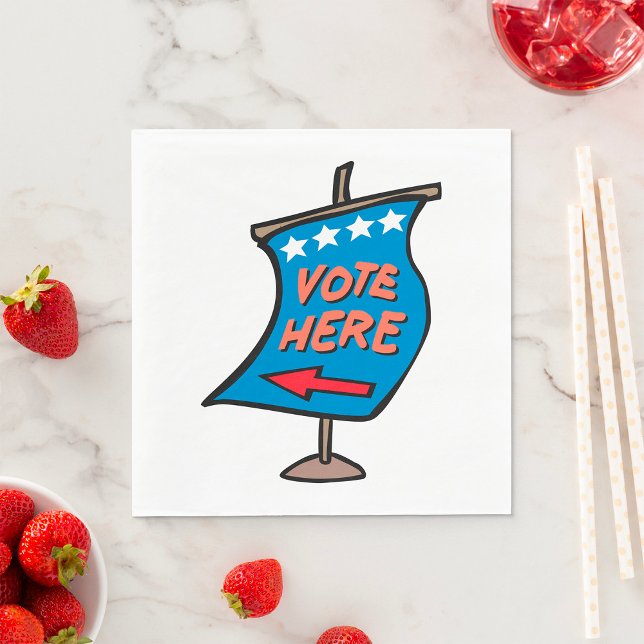 Servilleta De Papel Votar aquí Rótulo (Subido por el creador)
