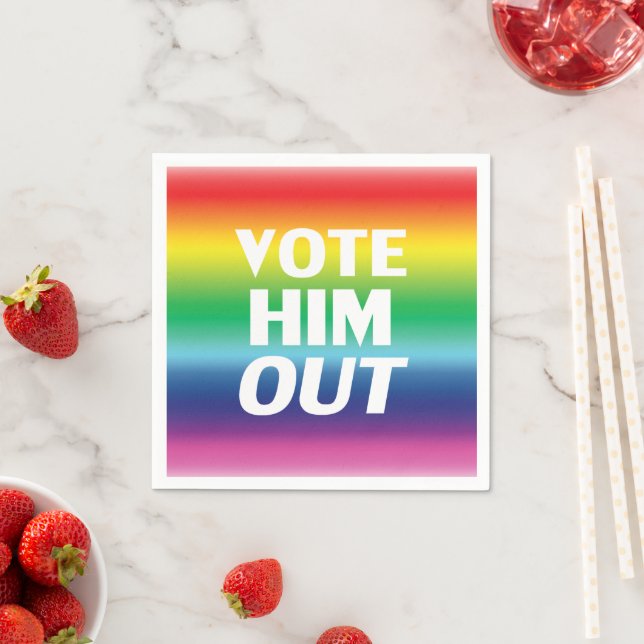 Servilleta De Papel Votar por él Afuera gradiente gradiente lgbt bande (In situ)