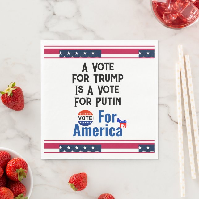 Servilleta De Papel Votar Por La Napkin De Papel Estadounidense (In situ)