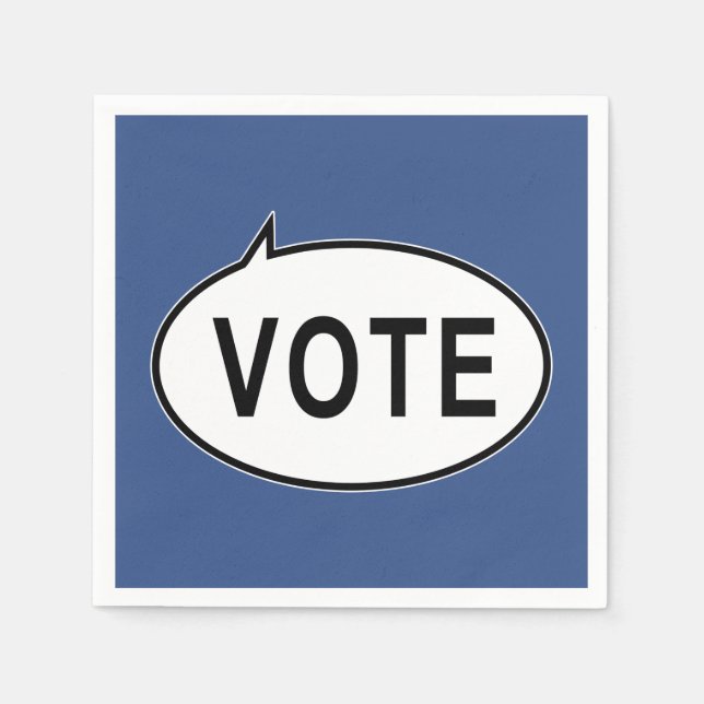 Servilleta De Papel VOTO - Azul (Anverso)